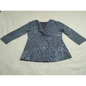 Fresh produce animal print blouse